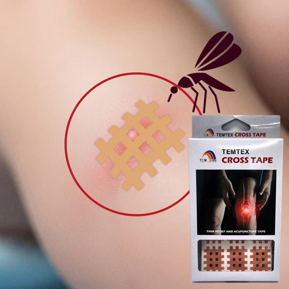 TEMTEX Cross Tape – Pain Relief & Body Balance Grid Tape (A/B/C Types, MIX Type,  40–180 Patches) _ Made In KOREA